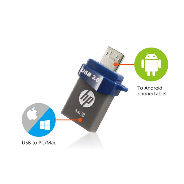 HP X790M USB 3.0 OTG Flash Drive 64GB