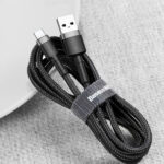 3.Baseus cafule Cable USB For Type-C 2A 3m Gray+Black